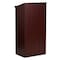 Adiroffice Wood Floor Standing Desk Podium Lectern with Shelf, Mahogany Wood ADI661-01-MK - alternate 1
